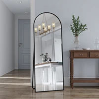 Зеркало в пол, см х 53, полноразмерное зеркало Almae, напольное зеркало, настенные зеркала, свободное зеркало, металлический каркас, черный — изображение 5