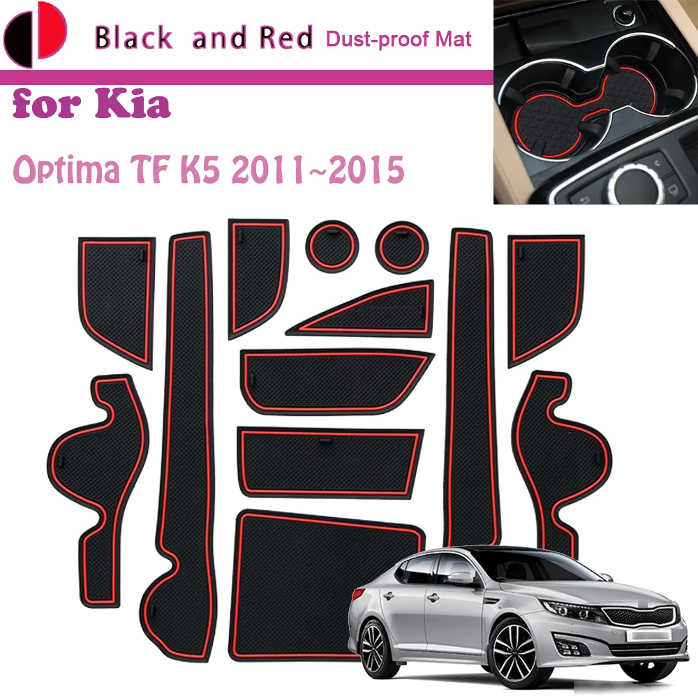 Резиновый дверной коврик с желобом для Kia Optima TF K5 2011 ~ 2015 2012 2013 2014 подушка слот