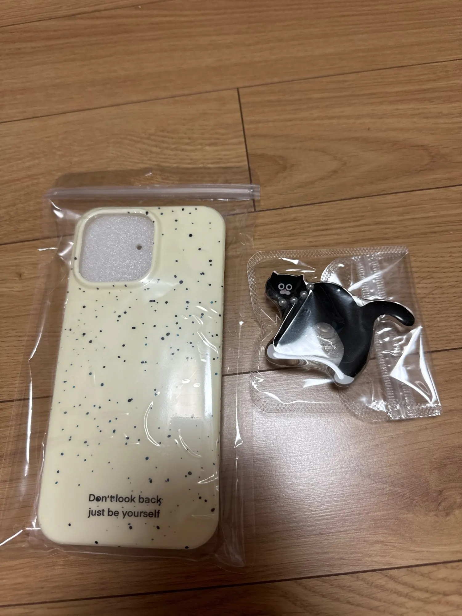 Black Cat Cartoon iPhone Case, customer photo