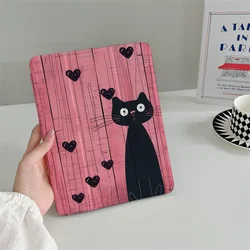 Charming Black Cat with Stripes Tablet Cover for iPad Air4 or 5 -10.9 (WN367)