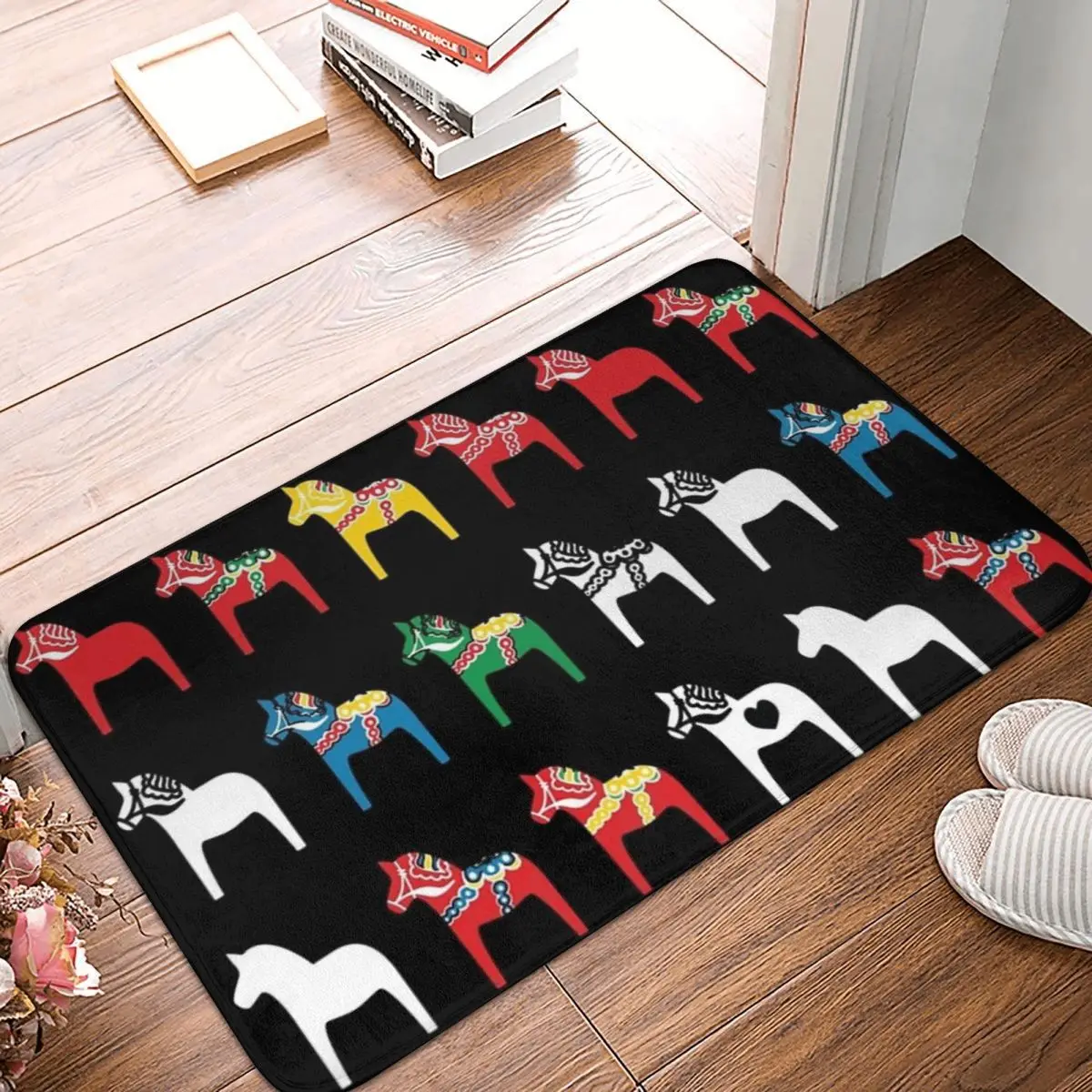 

Dala Horses Dalarna Doormat Kitchen Carpet Outdoor Rug Home Decoration Bath Living Room Balcony Carpet Entrance Indoor Decor