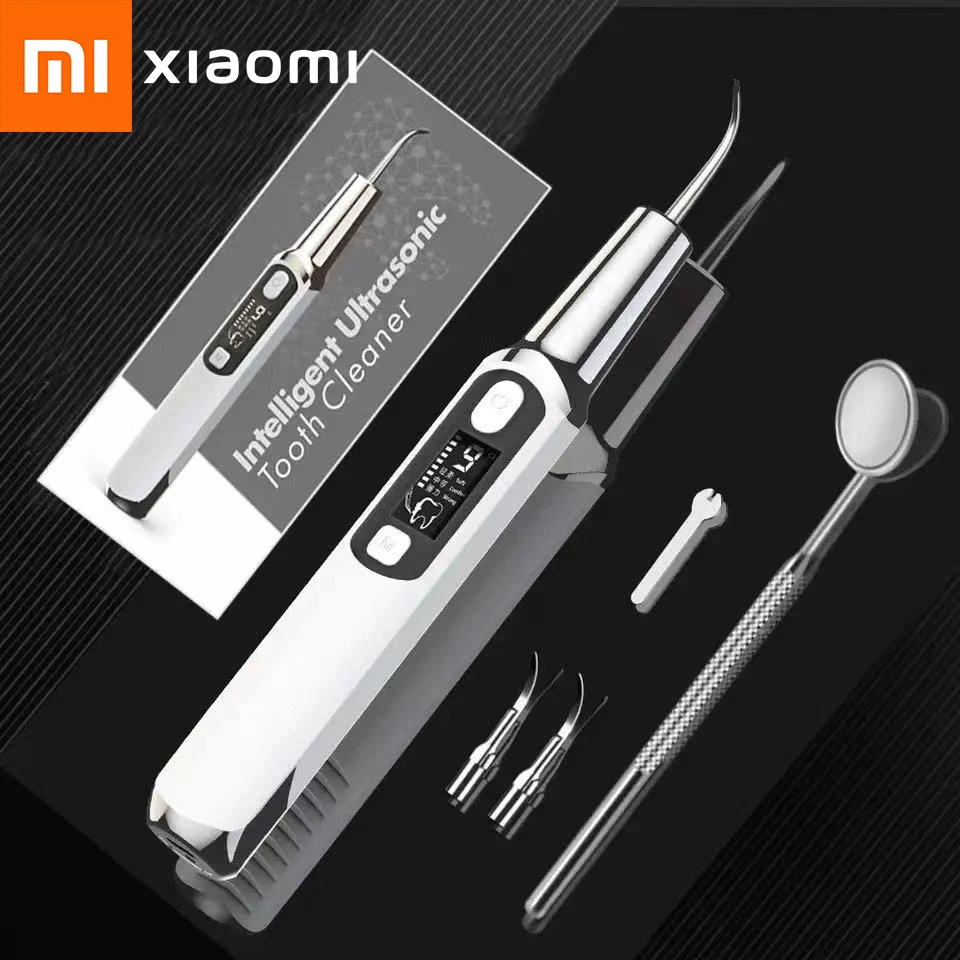 Xiaomi-ultrasonic Tooth Cleaner Removedor de Cálculo Dental Remoção de Tártaro Sonic Elétrico