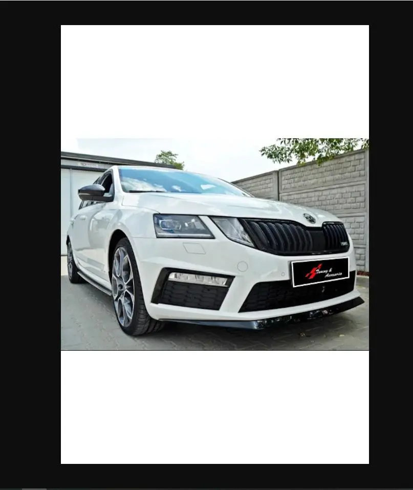 

Передняя губа для Skoda Octavia Vrs Mk 3-3,5, совместимая, глянцевая, черная-автоматическая настройка, зеркальный спойлер, диффузор, подметальные шины