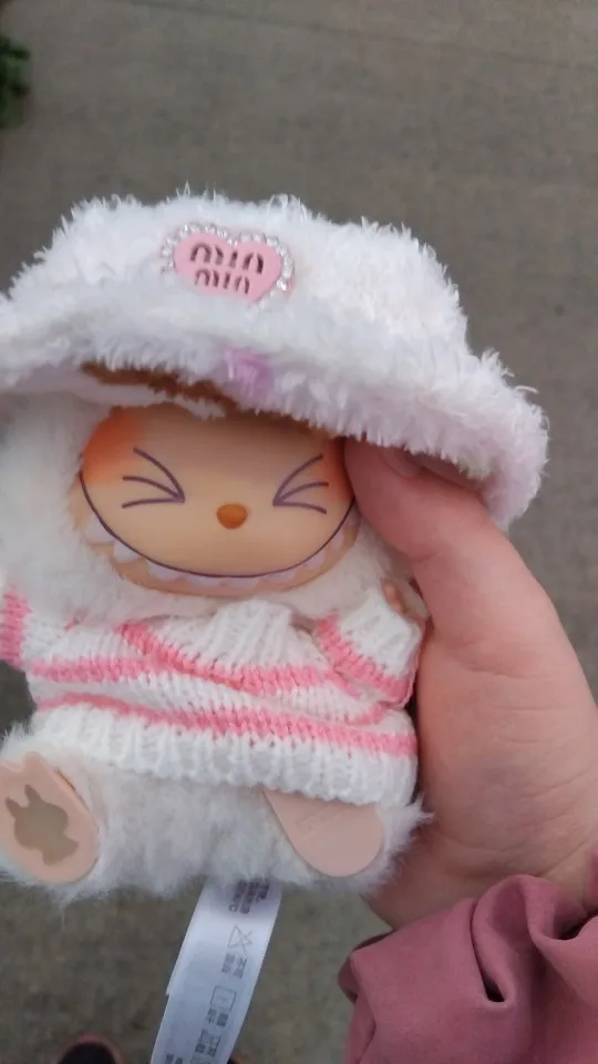 Labubu Doll Clothes: 15/17CM Idol Kpop Style Mini Plush Overalls Set photo review