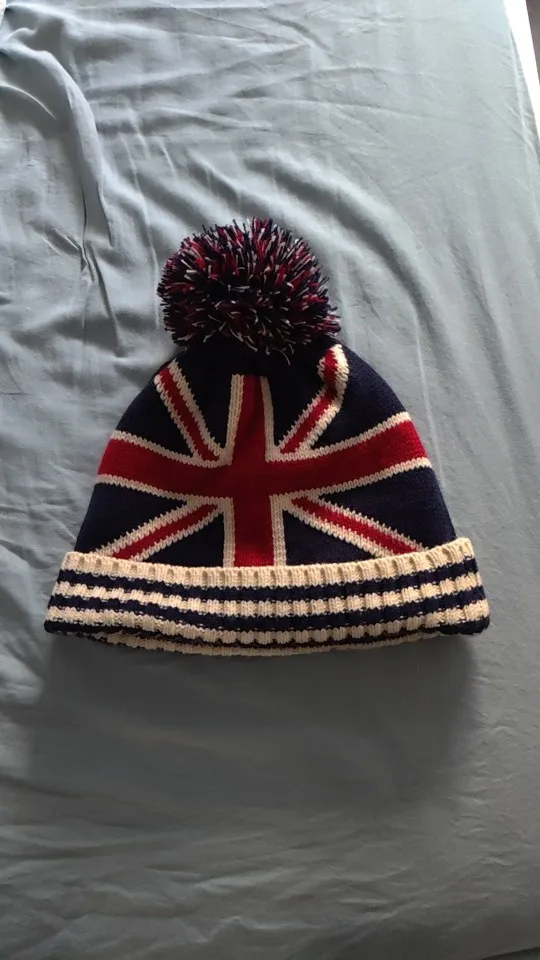 Roll Rim US Flag Knit Hat
