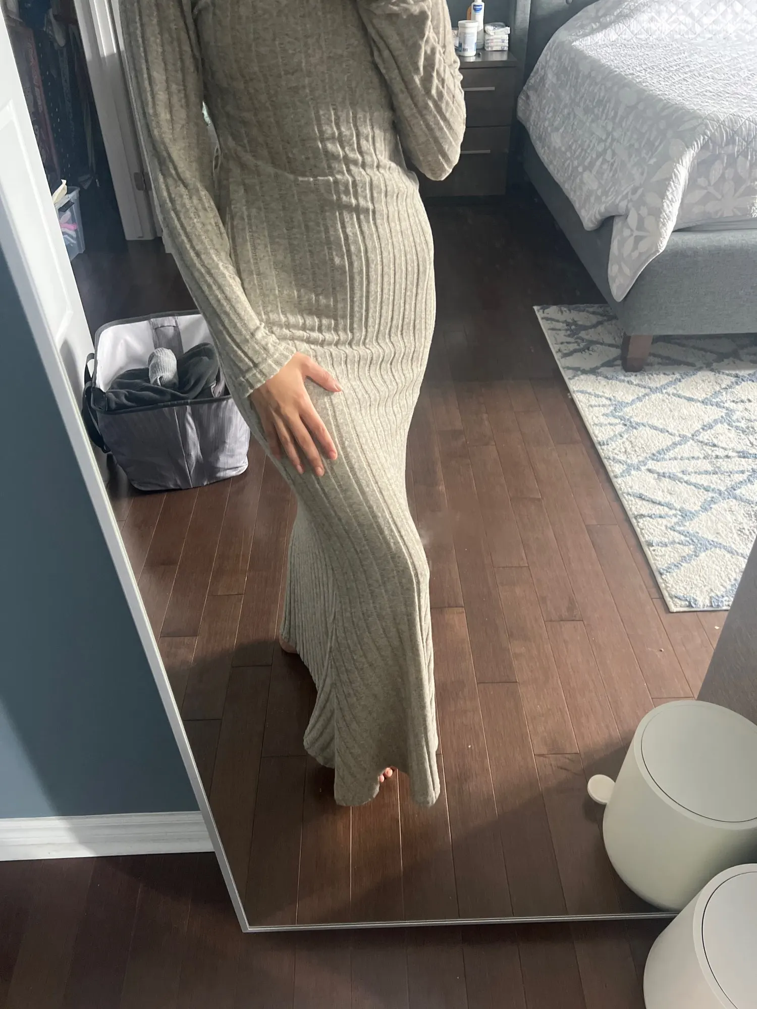 Luxe Knit A-Line Maxi Dress - Ankle Length Streetwear Style photo review