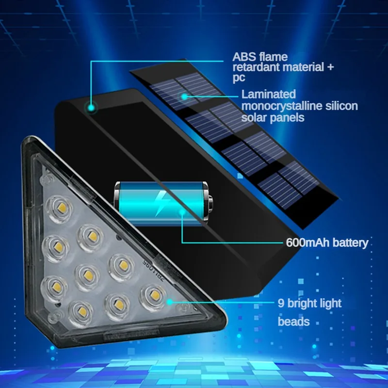 4/6pcs LED Solar Stair Light 3000K Waterproof Outdoor Garden Passage Courtyard Terrace Guardrail Step Light Landscape solar fairy lights solar pathway lights solar landscape lights solar lights solar stair lights garden lights