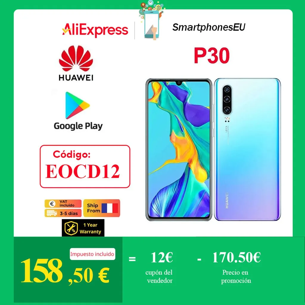 HUAWEI P30 128 GB Inch Originele Smartphone with Leica - Main Image