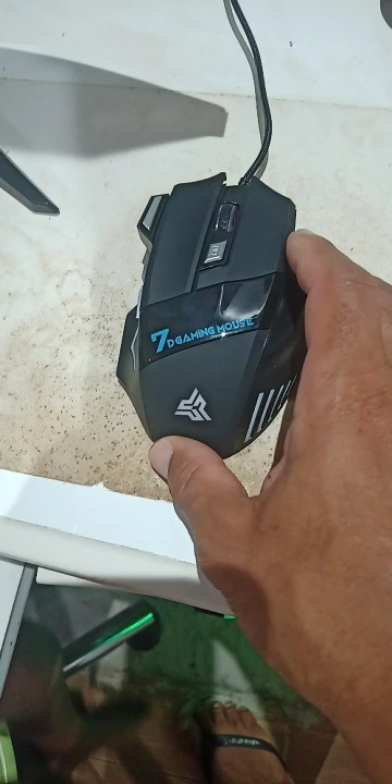 Mouse gamer para jogo computador 3200dpi com LED laser X7 USB Botões Profissional photo review