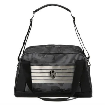 New Korean Golf Boston Bag With Shoe Storage Shoulder Strap Metal Skull Logo Design Golf Clothing Bag High Quality Sport Bags