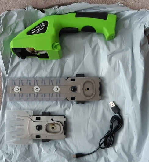 HILDA 2-in-1 Handheld Hedge Trimmer Electric Grass Trimmer Lightweight Shrub Trimmer Green Garden Bush Trimmer Cordless photo review