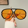 Oversized Pilot Sunglasses 2025 New in Vintage Double Bridge Sun Glasses Women Trendy Luxury Brand Design Outdoor Shades