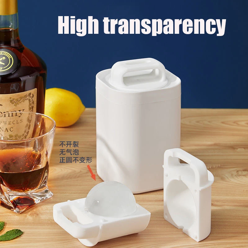 Eco-Friendly Ice Ball Maker Crystal Clear Ice Ball Press Spherical Whiskey Tray Mould Bubble-Free Maker Box Mold