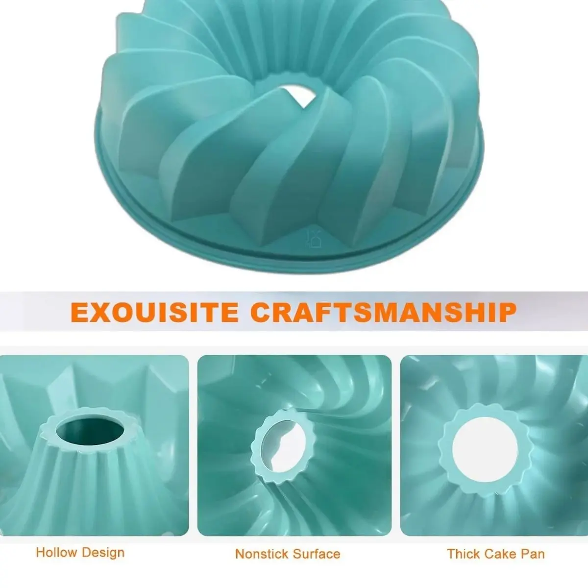 4 Moldes Silicona Para Pasteles Antihaderente Herramienta de Reposteria Durable Flexible Y Facil de Usar