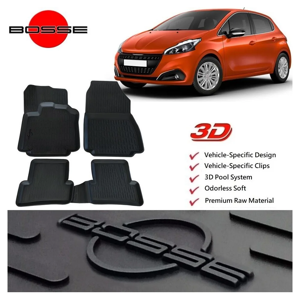 Goma Alfombrillas para Peugeot 208 Tipo 1