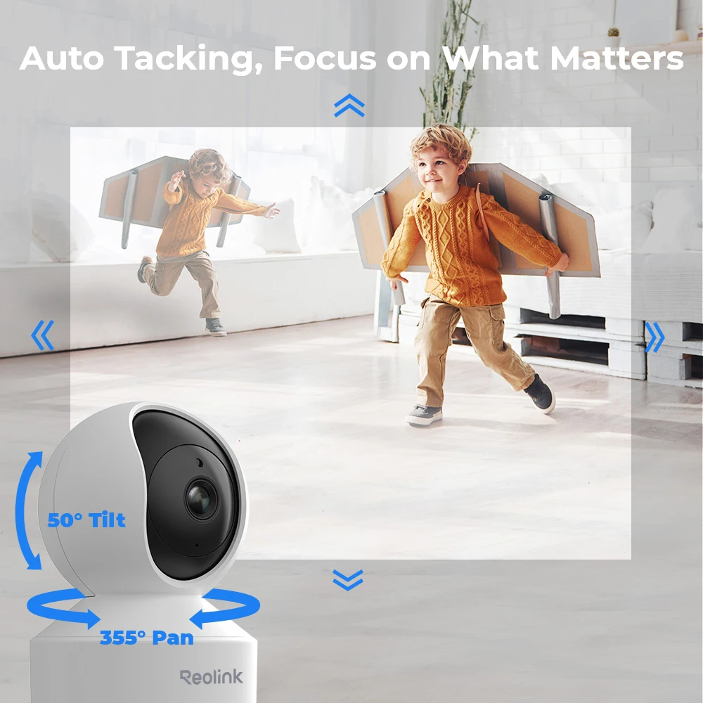 Reolink E1 Pro 4MP HD Pan/Tilt IP Camera Baby Monitor