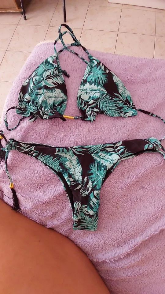 Girls ties halter brazilian push up bikini