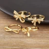 87887-ee6eee.jpg Nidin – bagues ouvertes rétro en forme d'arc romantique, 5 Styles réglables pour femmes et filles, bijoux fantaisie en Zircon brillant, cadeaux d'anniversaire, nouvelle collection