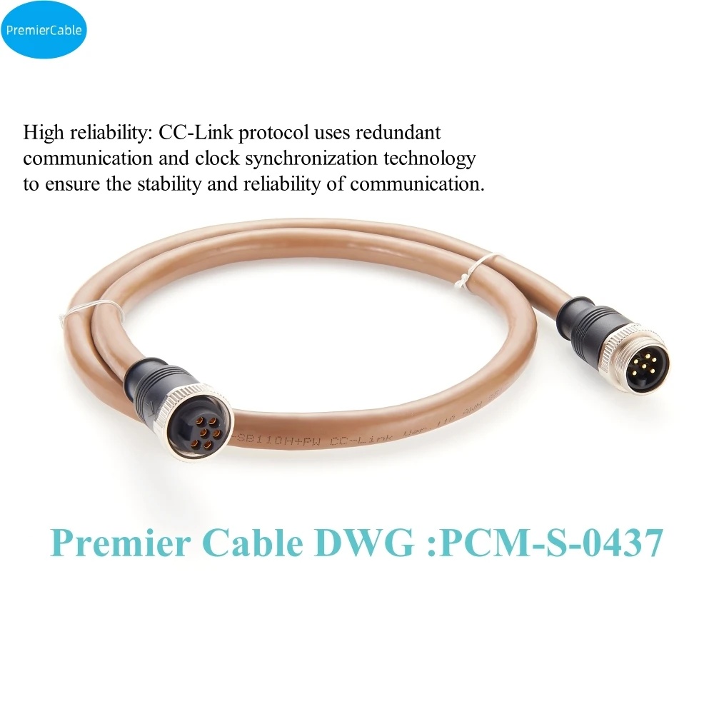 CC-Link �̴� ü���� 7/8-16UN 6�� ��-�� ���� ���̺� �̴��н�Ʈ 7/8��ġ �ʵ���� ����� ��Ʈ��ũ ���̺� (PLC��)