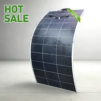 Panneau solaire flexible 125W, panneaux solaires monocristallins portables 18V, étanches, légers pour batterie, camping-car, bateau, camping, hors réseau 1