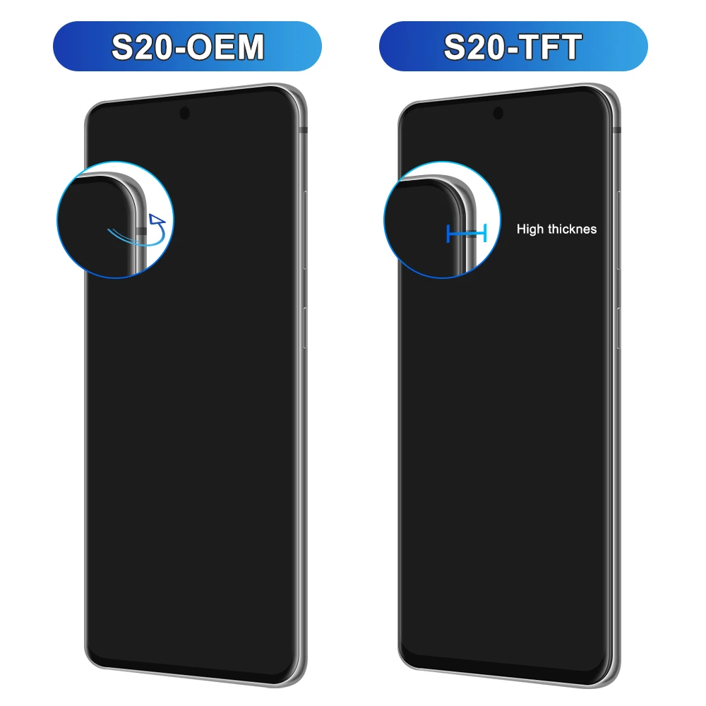Schermo S20 5G per Samsung S20 5G G981 G981F SM-G981F/DS Display LCD Touch Screen con cornice Digitizer Assembly - immagine 3