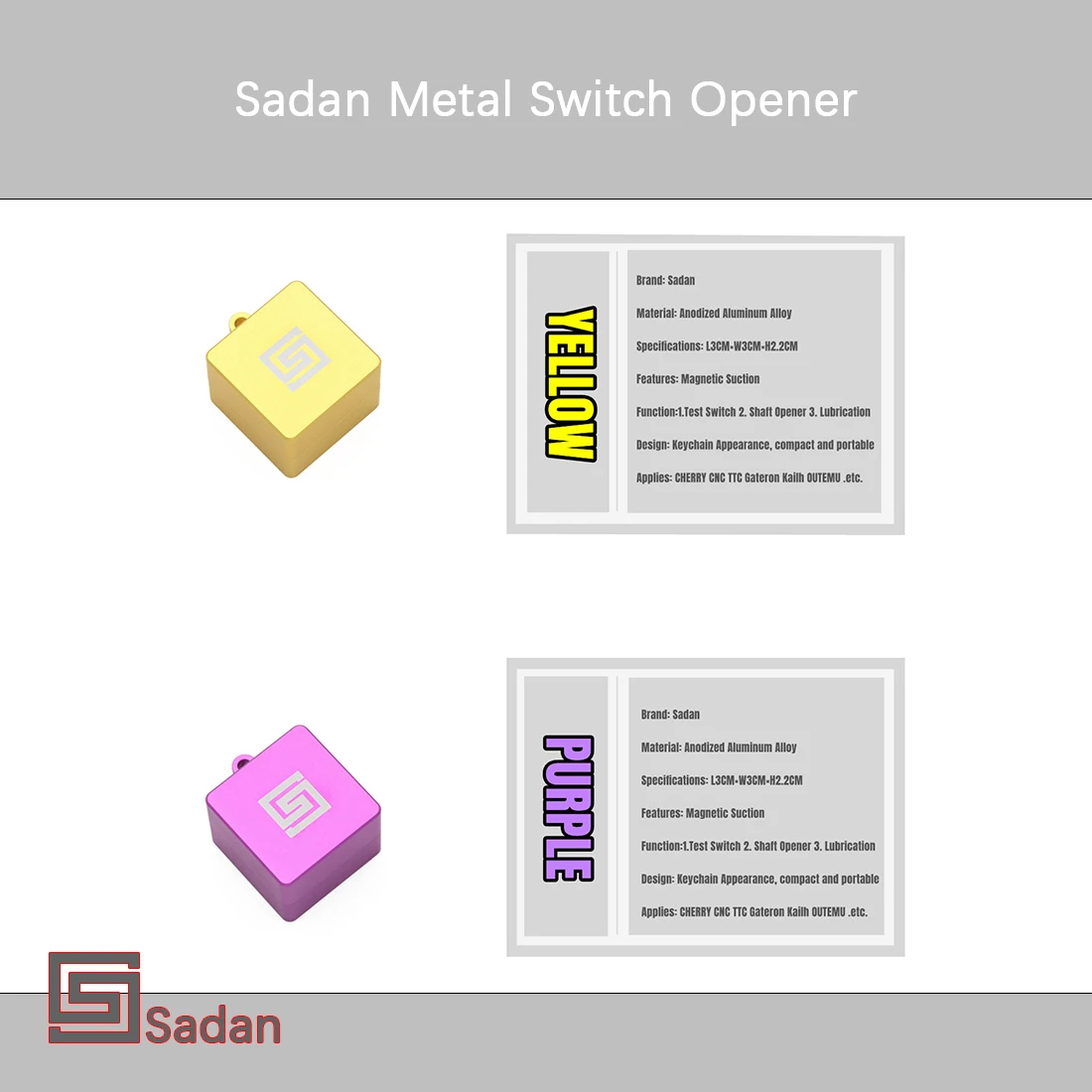 Sadan Metal Switch Opener, Mechanical Keyboard Opener for Cherry