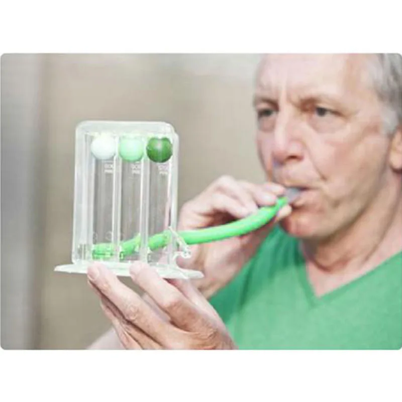 3 Balls Breathing Exerciser Lung Function Improve Trainer Respiratory Spirometry - Image 3