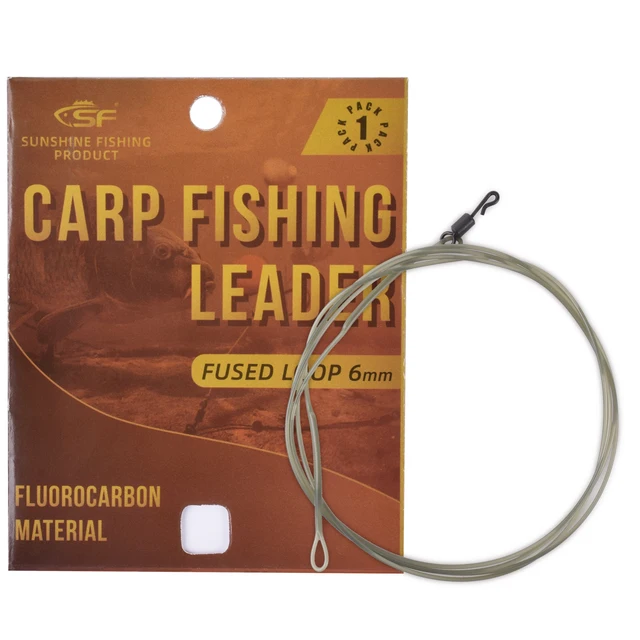 Carp Fishing Leaders Fluorocarbon Core Fishing Leader Line with Quick  Change Swivels 40LB 1M Loop Fast Sink Shock Resistant Leader Invisible  Underwater Fishing Tackle(Transparent) : : Sports & Outdoors