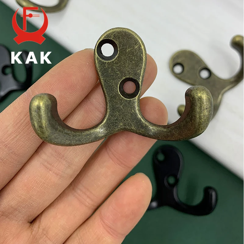 thumbnail image 2 of Bathroom Single/ Double Robe Hooks Carved Oil Rubbed Bronze Brass Rustic Door Coat Black Hois827114 10 2 of 10