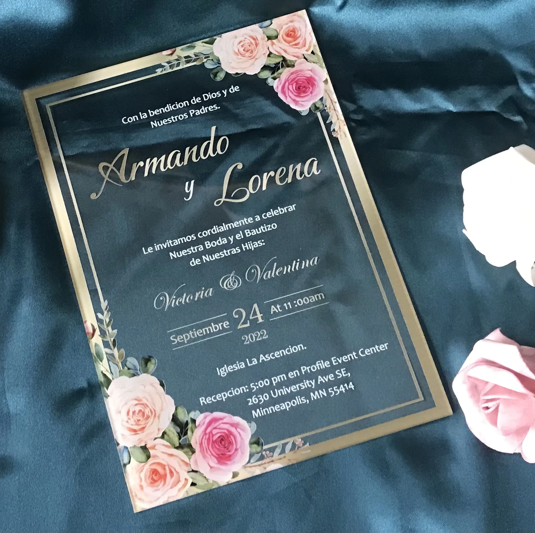 Invitación DE BODA acrílica personalizada, sobres de bolsillo  personalizados, decoración de invitación de evento, 10 piezas - AliExpress, image size:1798x1793