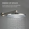 Bagnolux Shower Set Brass Drawing Concealed Wall Hanging Top Head And Hand Curtain Two Functions Hot Cold Mixing Bathroom Faucet 6