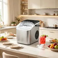 Machine à glaçons automatique avec fonction de nettoyage automatique, production rapide de 12 kg de glace par 24 heures, machine à glaçons compacte pour la maison, idéale pour un usage quotidien à la maison 3