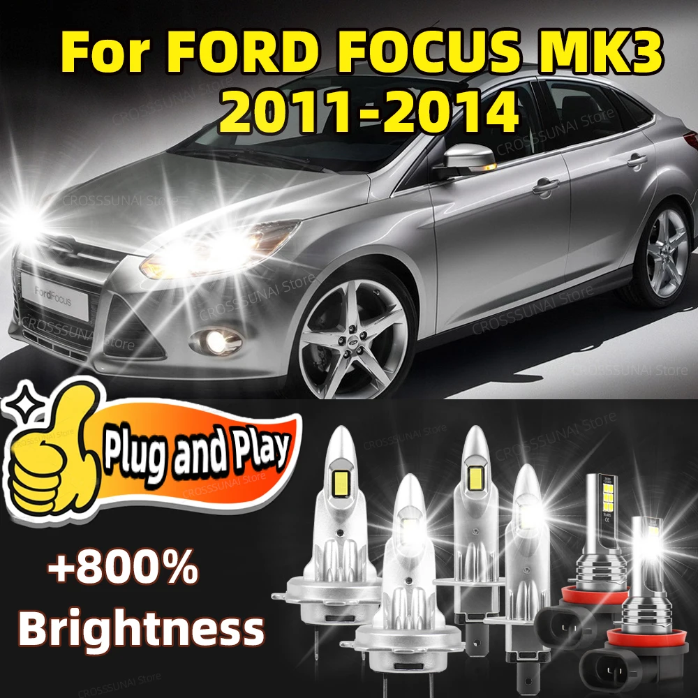 Pack ampoules LED H1 FORD Focus Mk2 Cabriolet (DB3) (10.2006 à 09.2010)