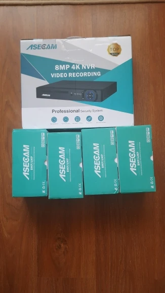 New 4K Security Camera System 8MP Audio Mic CCTV POE NVR AI Color Night Home Video Surveillance Camera Outdoor Set photo review