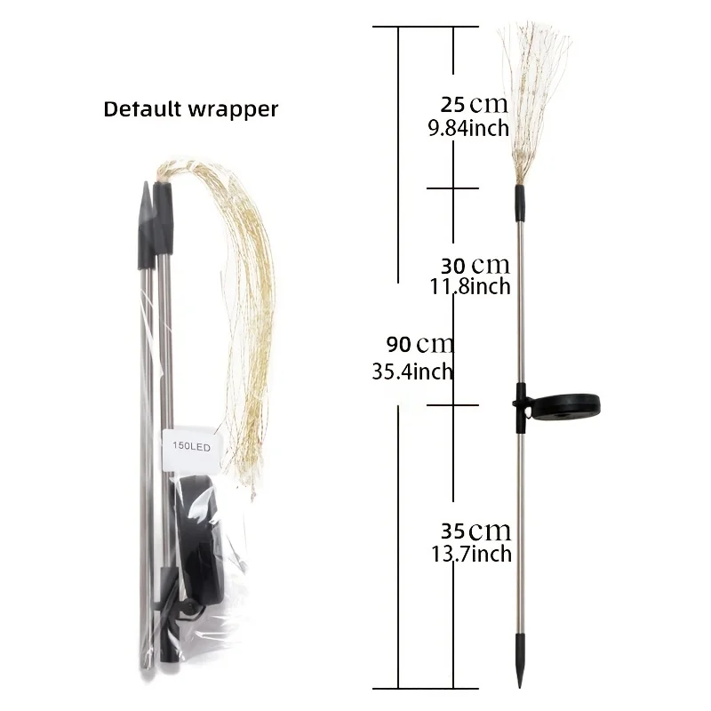 1 paquete de luces solares de fuegos artificiales para exteriores, luces de fuegos artificiales de iluminación navideña para jardín, Patio, Halloween, Navidad, boda, decoración de pared - Imagen 6