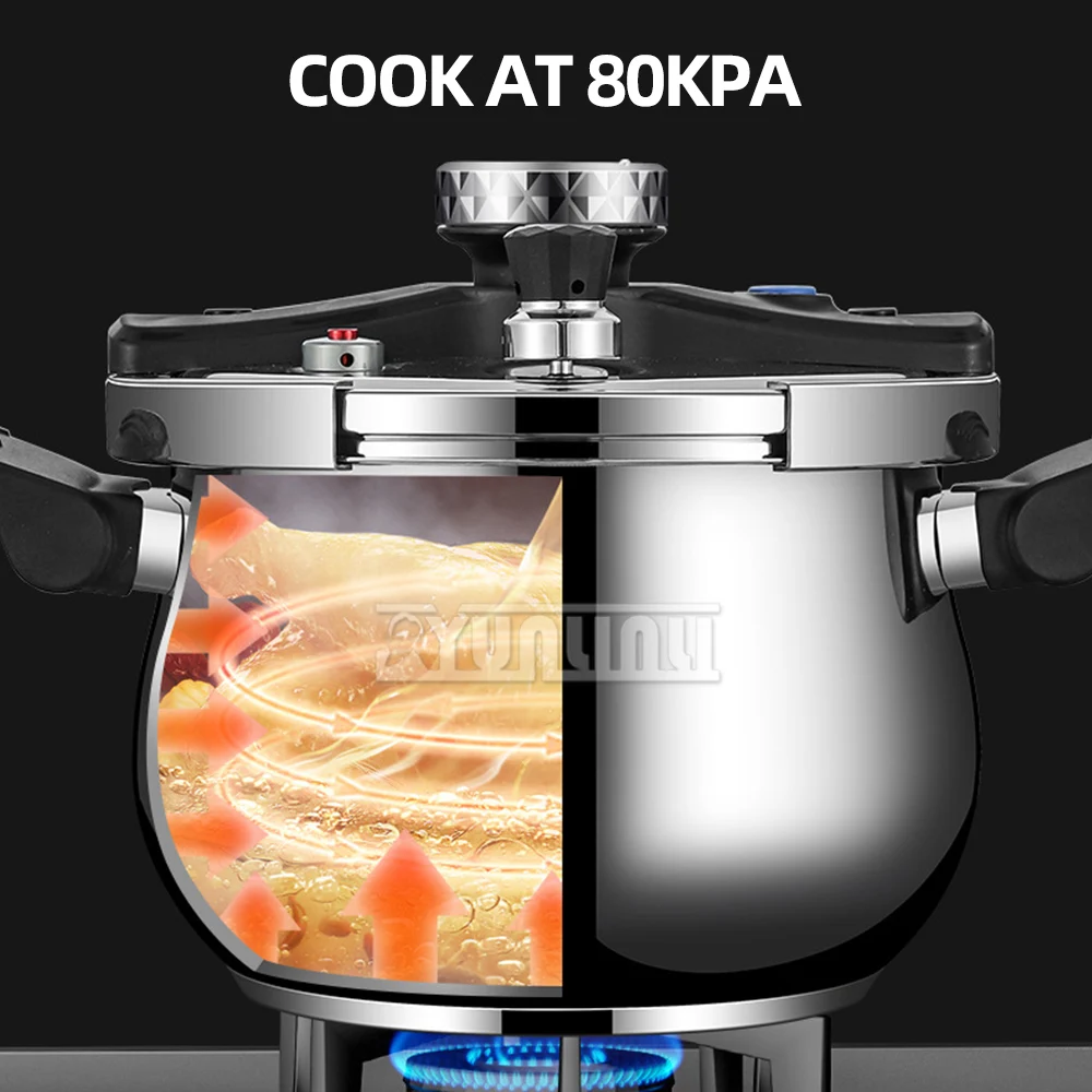 Household large capacity Pressure Cooker 304 Stainless Steel Pressure Cooker Gas Stove Induction Cooker Universal 4