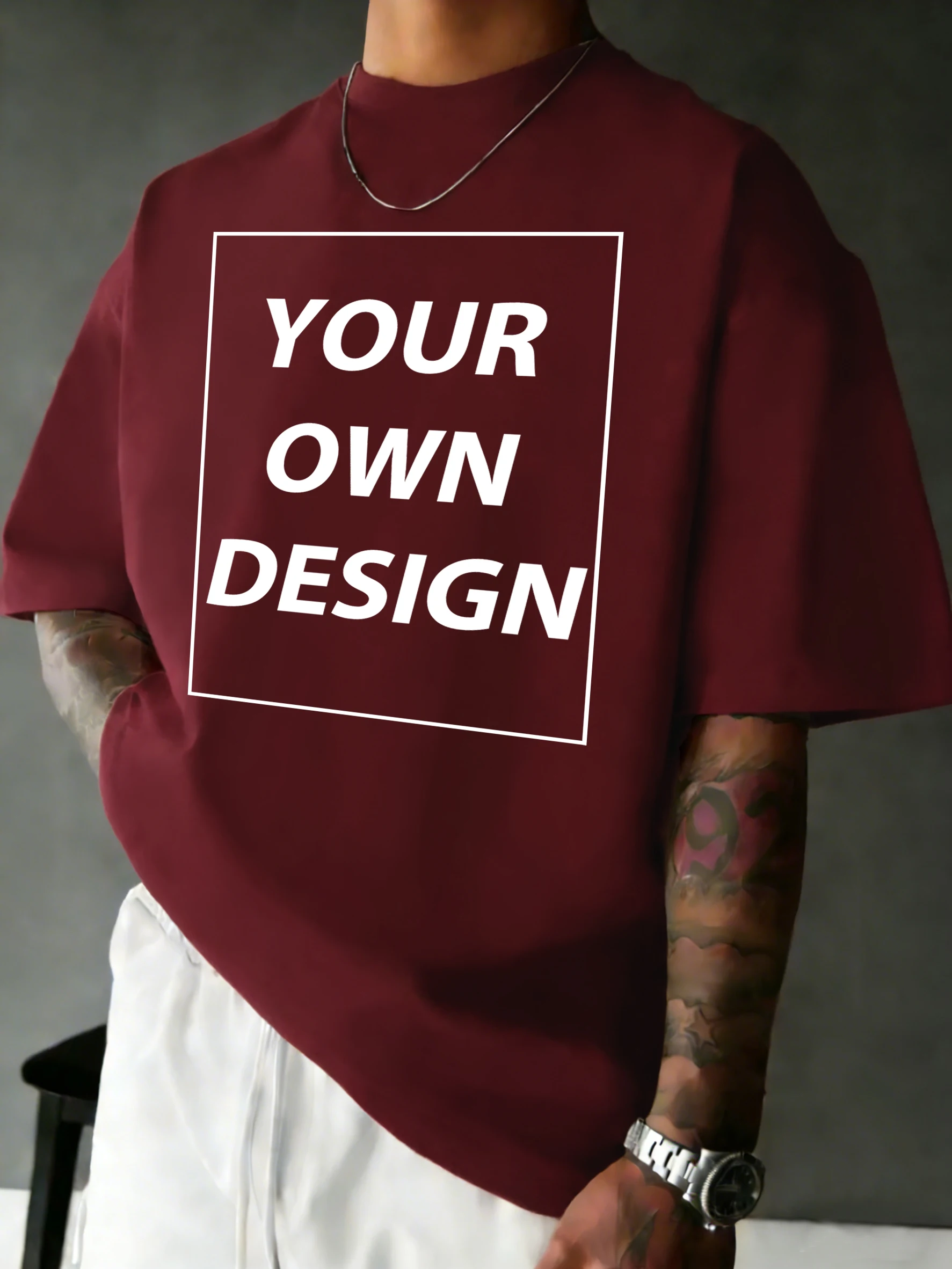 Personalisiertes, individuell bedrucktes Sommer-T-Shirt aus Baumwolle, bequemes Basic-Mode-Kurzarm-Street-Sport-T-Shirt, lockeres, atmungsaktives Oberteil – Detail 16