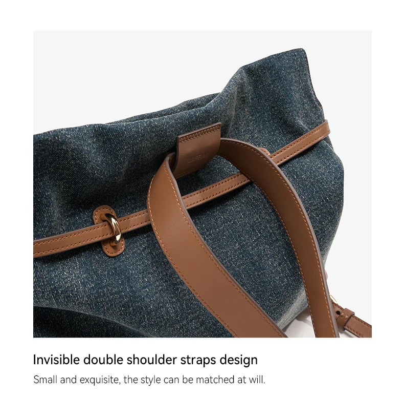 Denim bag shoulder strap length