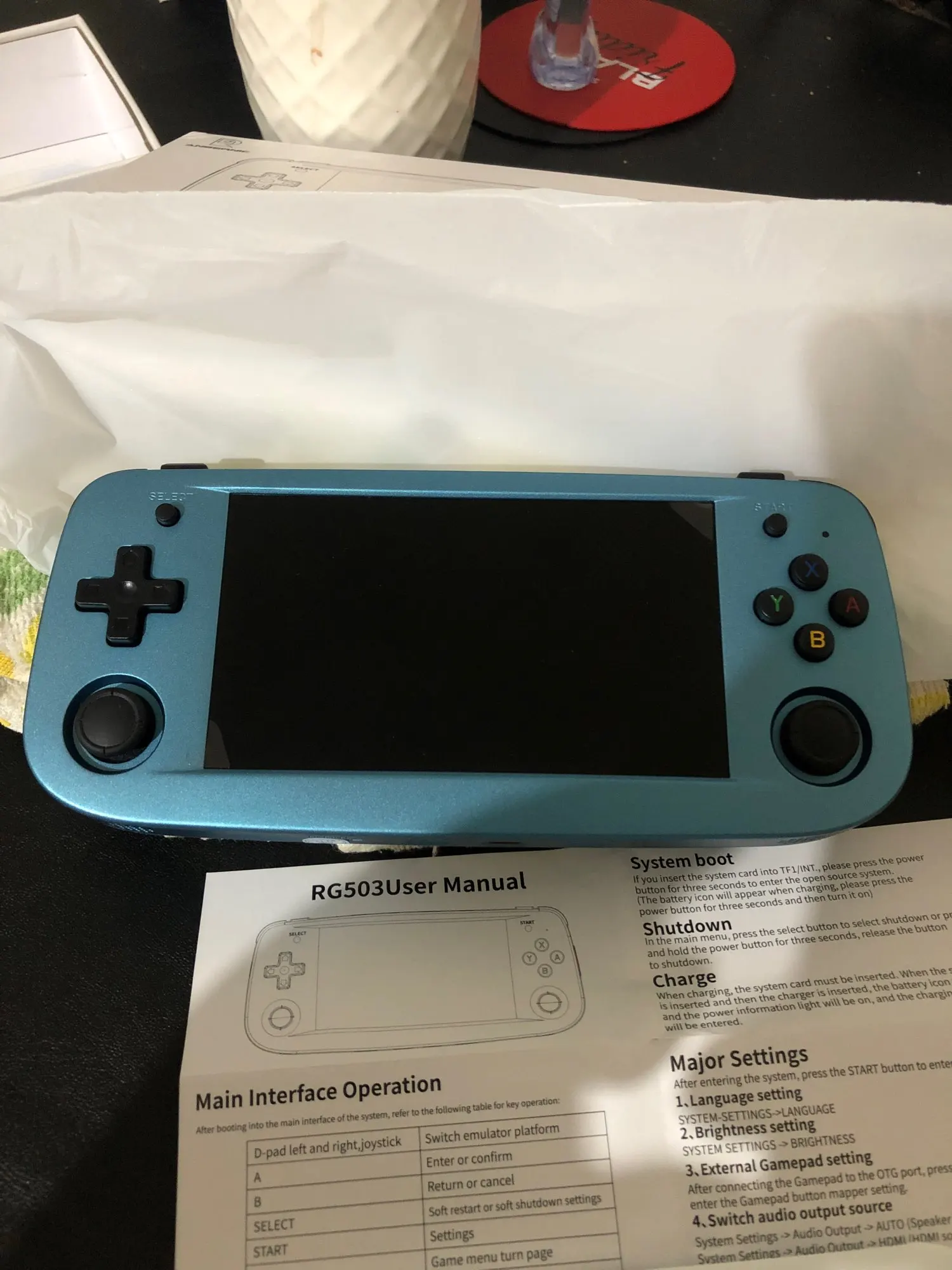Console Portable Rétro Anbernic RG503 | Écran OLED 4,95", Linux, RK3566, Bluetooth, WiFi 5G photo review