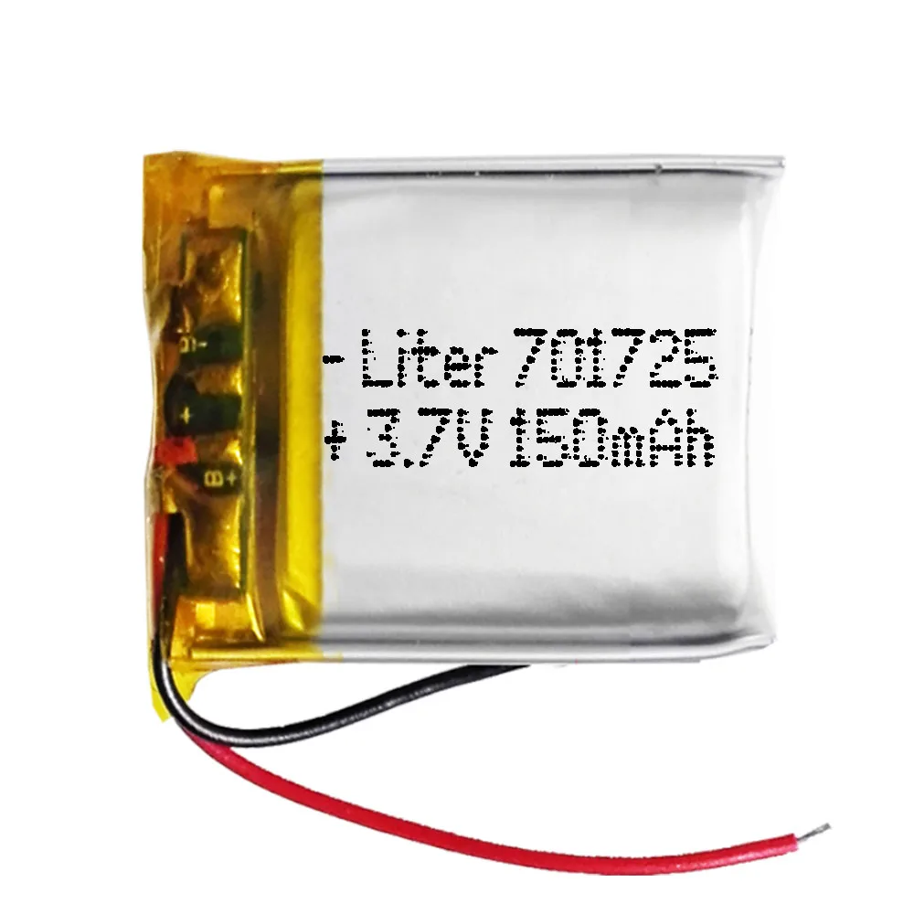 3.7V 150Mah 0.555Wh 1S 5C Liter Energy Battery 701725 Batteria Per Elettronica Ricaricabile Telefono Portatile Video Mp3 Mp4 Gps Led Light-Non Adatto 