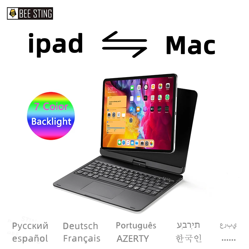 Betasten Mysterie Tegenwerken For iPad Pro 11 12.9 2021 2020 2018 Magnetic Keyboard Case For iPad Air 4 5  10.9 2022 Bluetooth 7 Colors Backlit Keyboard Cover| | - AliExpress