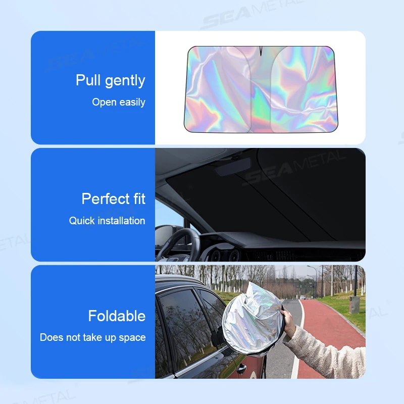 Foldable Car Windshield Sun Shade Cover UVR Reflective Heat Shield
