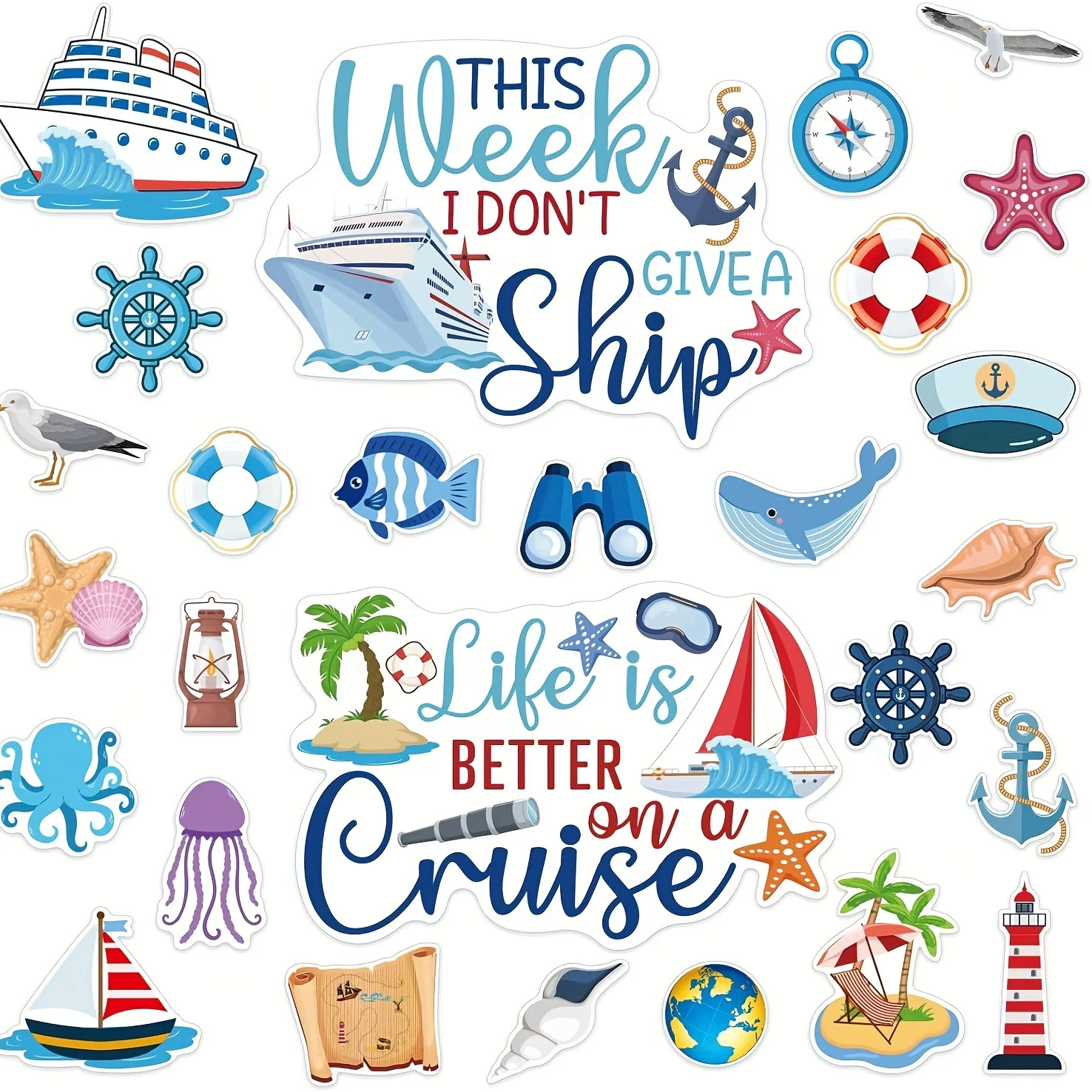 แม่เหล็กตกแต่งประตูเรือสำราญ 27 ชิ้น แม่เหล็กเรือสำราญขนาดใหญ่สำหรับติดประตู ใช้ซ้ำได้ แม่เหล็กติดประตูเรือสำราญงานรื่นเริงสุดฮา 1