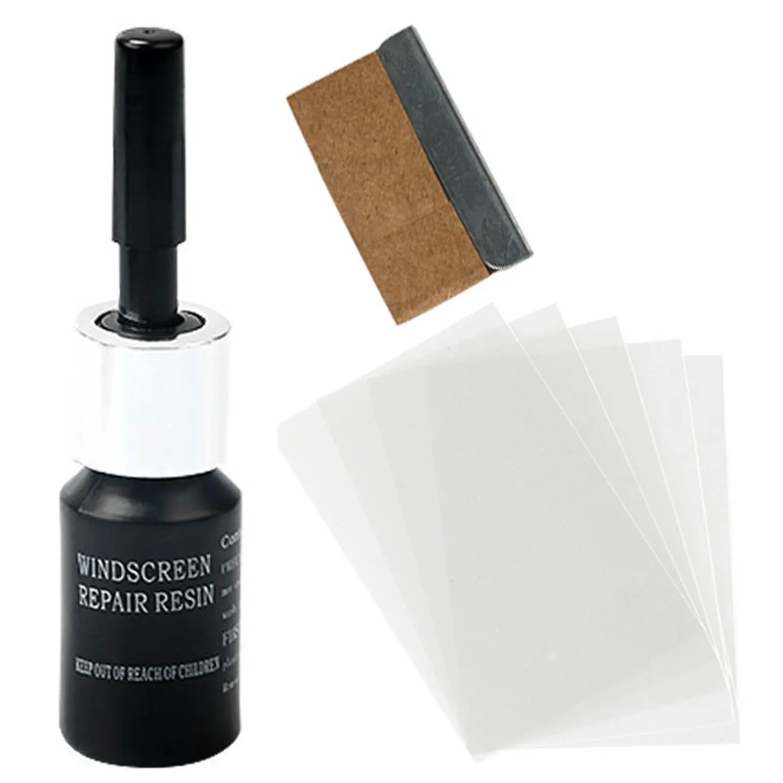 Car Windshield Crack Repair Tool Car Glass Nano Repair Glue Auto Glass Windscreen Repair Fluid Curing Strips Sleeve Razor Blade