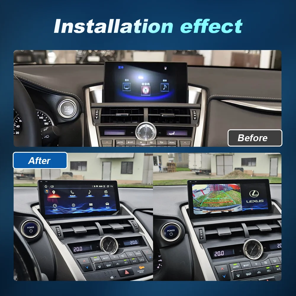 Radio para Auto con CarPlay Inalámbrico y Android Auto para Lexus NX NX200 NX200T NX300h NX300 2014-2017, Reproductor Multimedia, Navegador GPS, DSP, 4G, WiFi 3