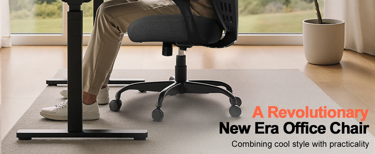 COMHOMA Ergonomischer Bürostuhl Schreibtischstuhl mit Verstellbaren Armlehnen, Gamingstuhl atmungsaktives Mesh, Wippfunktion – Detail 2