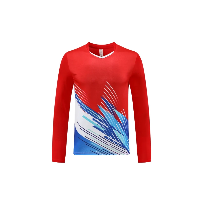 Autumn Long Sleeve Table Tennis tshirt V-neck Unisex Badminton Jersey Men Women Kid Ping Pong Pickleball Shirt Apparel Clothes sport t shirt,badminton table tennis clothes set