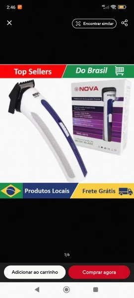 Máquininha De Cortar Cabelo e/ou Barbeador Portátil Aparador Barba 3915 bivolt Recarregável-ENVIO IMEDIATO PARA TODO BRASIL photo review
