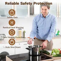 Индукционная варочная панель Hobsir с вилкой, варочная панель с 4 пластинами, индукционная варочная панель 60 см, 3500 Вт, встроенная варочная панель со шлейфом, блокировка от детей — изображение 6