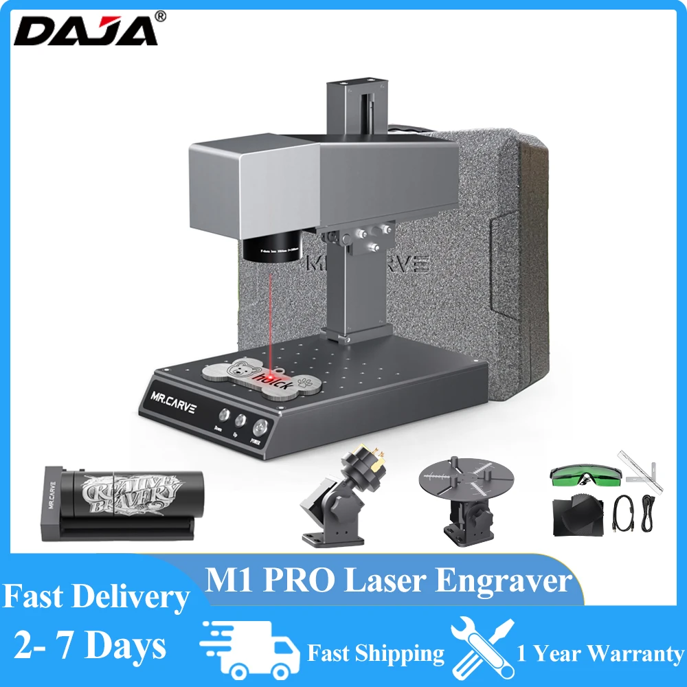 

DAJA M1 Pro Laser Marking Machine For Jewelry Ring Metal Nameplate Engraver Portable Engraving Industrial Desktop Laser Engraver